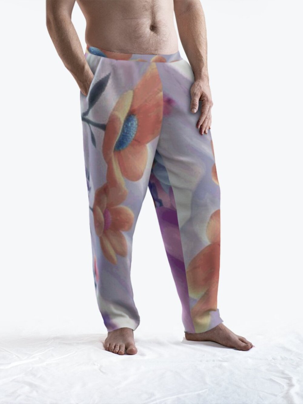 Abstract Floral Lounge Pants | Soft Stretch Wide-Leg Pants | Preorder